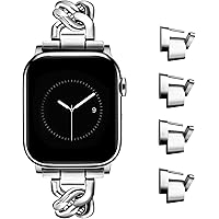 スワロフスキー Apple Watch アップルウォッチ 40mm/41mm対応 チェーンストラップ Chain strap, For Apple Watch® 40mm & 41mm, Silver tone, Stainless